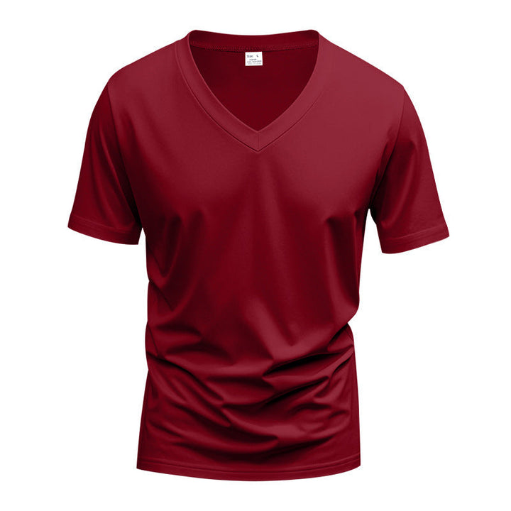 Lightweight men's V-neck performance shirt, excellent as a base layer or standalone casual tee.