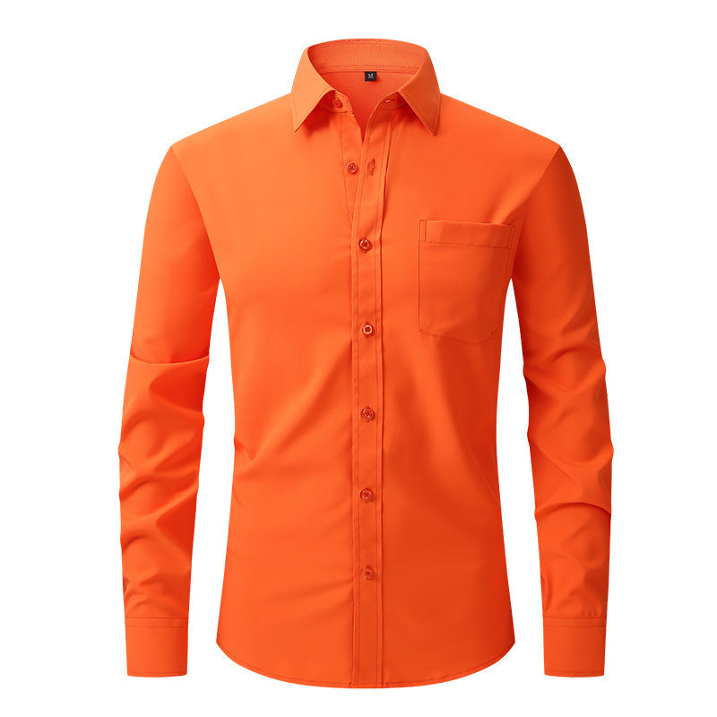 Men's professional business shirt, designed for a comfortable tailored fit in formal office wear.