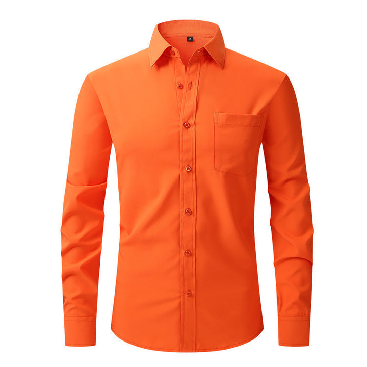 Men's professional business shirt, designed for a comfortable tailored fit in formal office wear.