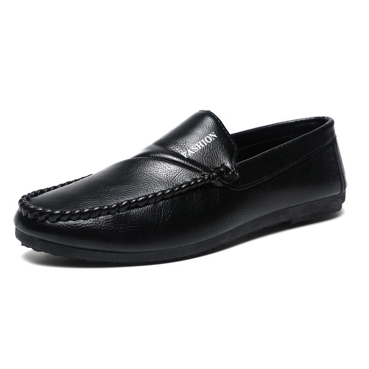 Brown men's lightweight moccasins, hand-stitched for superior comfort, ideal casual and dress footwear.