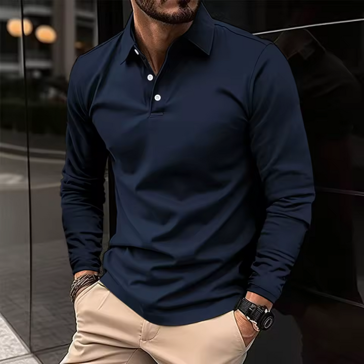 Stylish men's classic long sleeve shirt. Timeless fashion, regular fit for versatile casual & formal wear.