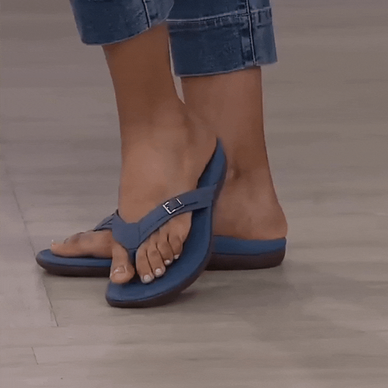 Women's comfortable walking sandals with orthopedic arch support for long summer strolls.