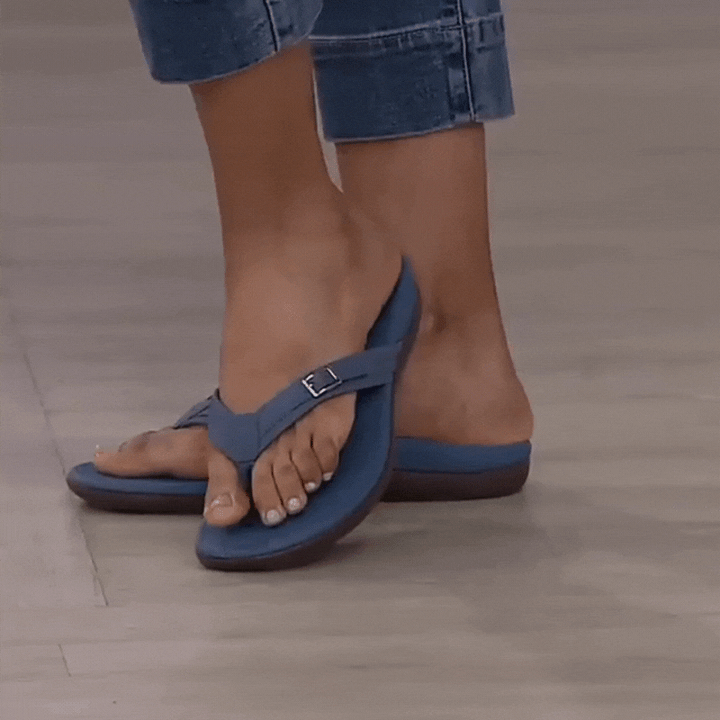 Women's comfortable walking sandals with orthopedic arch support for long summer strolls.