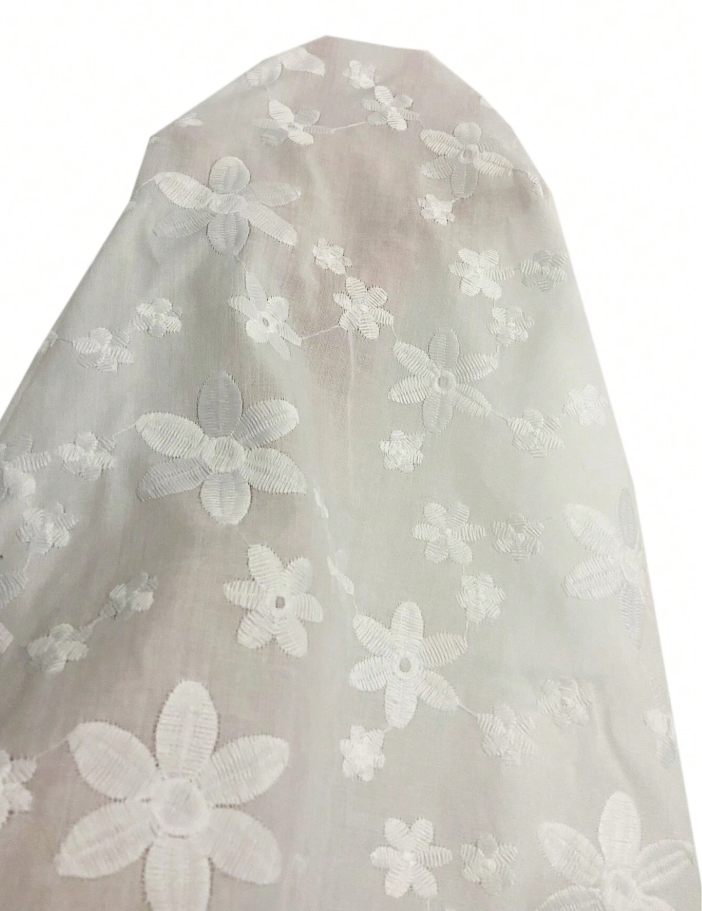 Women's elegant white embroidered stand-up collar top, a versatile blouse for stylish business casual fashion.