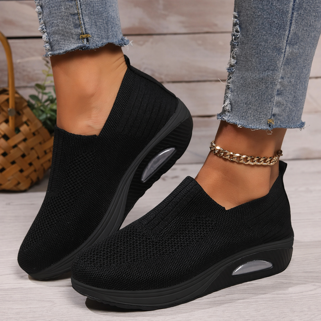 Women's cushioned slip-on sneakers for easy all-day comfort and everyday wear.