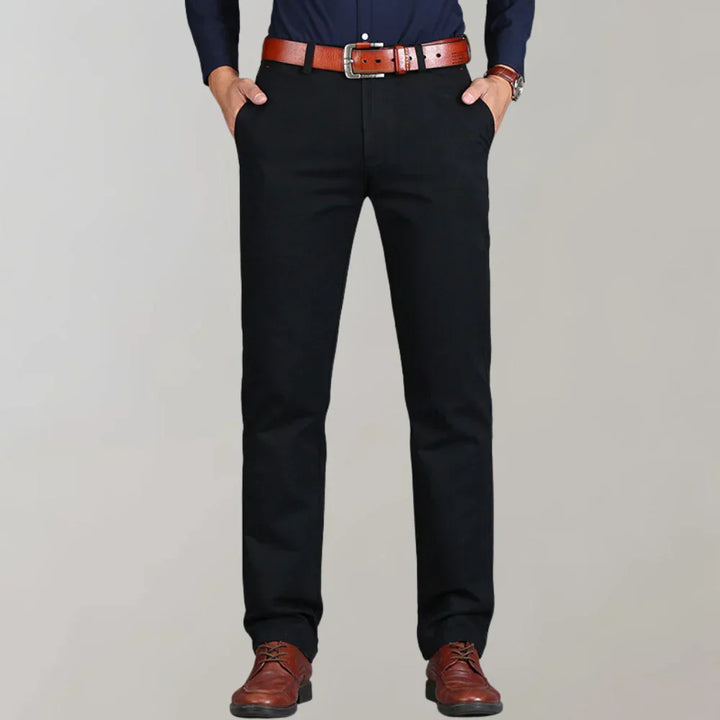 Stylish men's slim fit chinos, ideal for smart casual outfits. Modern men's fashion trousers, comfortable and sleek.