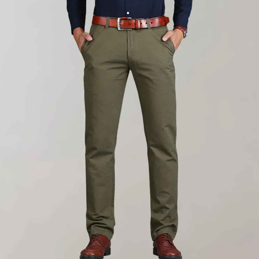 Comfortable men's slim fit chino pants, designed for modern everyday wear. Versatile casual trousers for men's fashion.