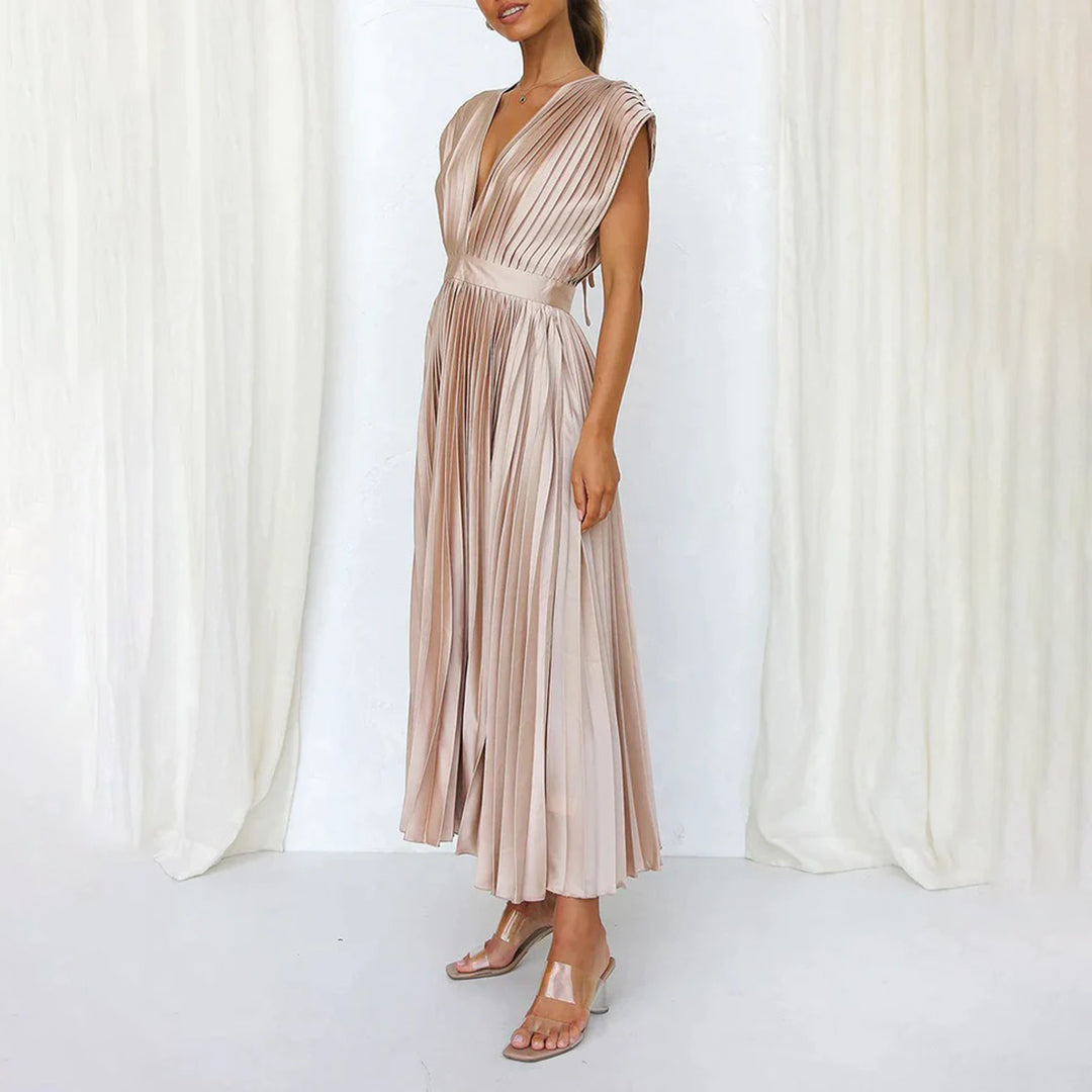 Versatile women's midi dress with a flattering fit, ideal for casual wear, parties, or formal occasions.