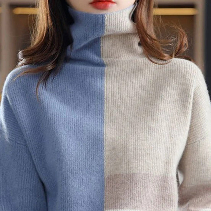 Comfortable lightweight women's turtleneck sweater. A versatile, chic long sleeve top for casual & elegant fashion.