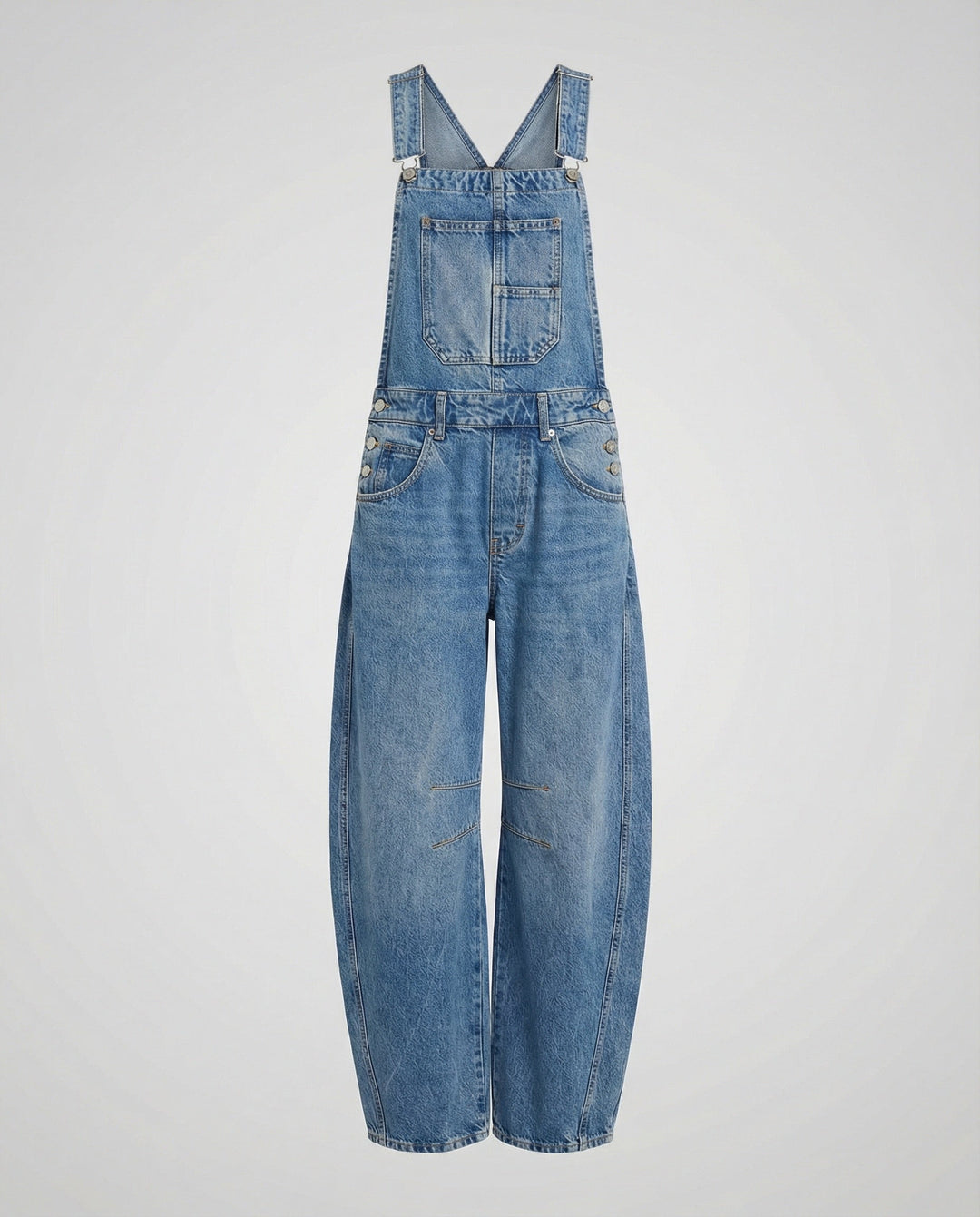 Chic women's casual jumpsuit with a relaxed fit, adjustable straps, & practical pockets for stylish comfort.