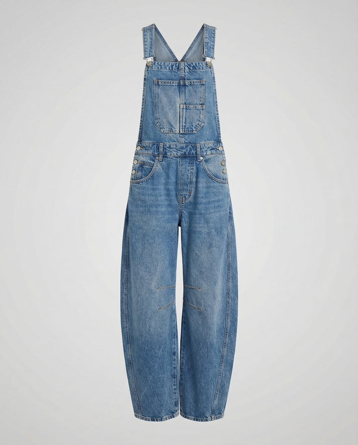 Chic women's casual jumpsuit with a relaxed fit, adjustable straps, & practical pockets for stylish comfort.