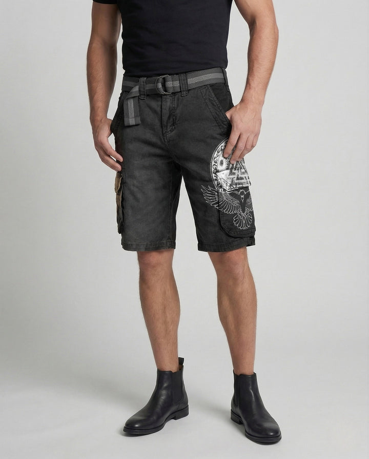 Men's durable cargo shorts with multiple pockets, ideal for outdoor adventures & casual summer wear.