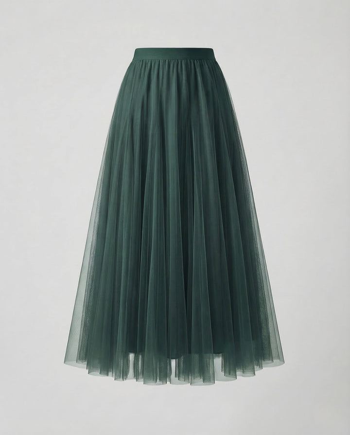 Make a statement with this elegant women's pleated maxi skirt, a high-waisted flowy design.