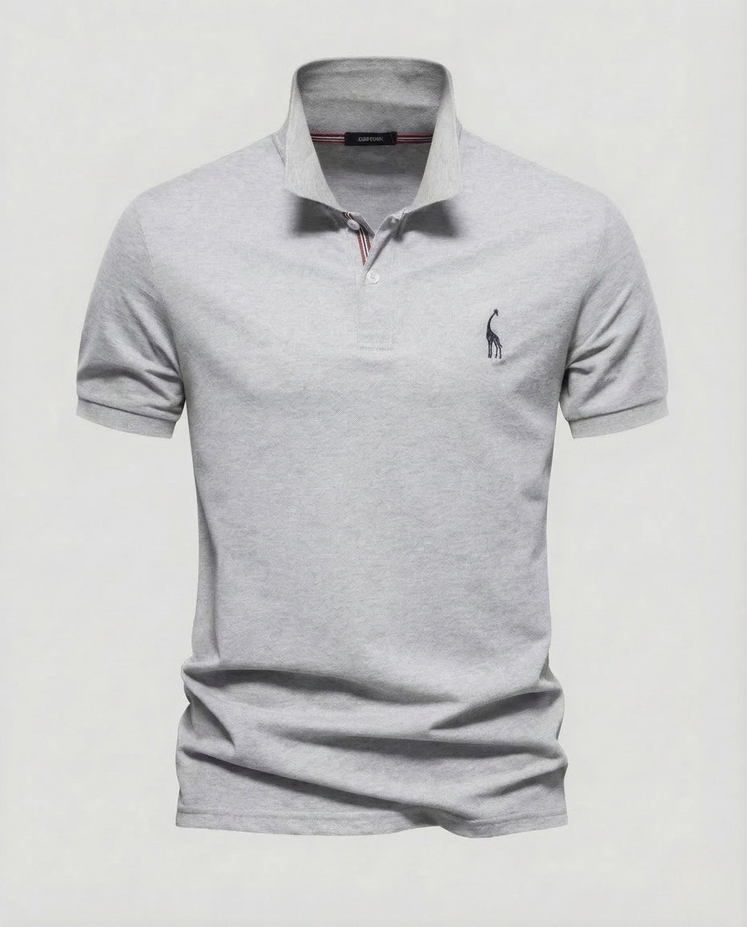 Men's red classic short sleeve polo shirt, featuring an embroidered chest emblem. Great for versatile casual style.