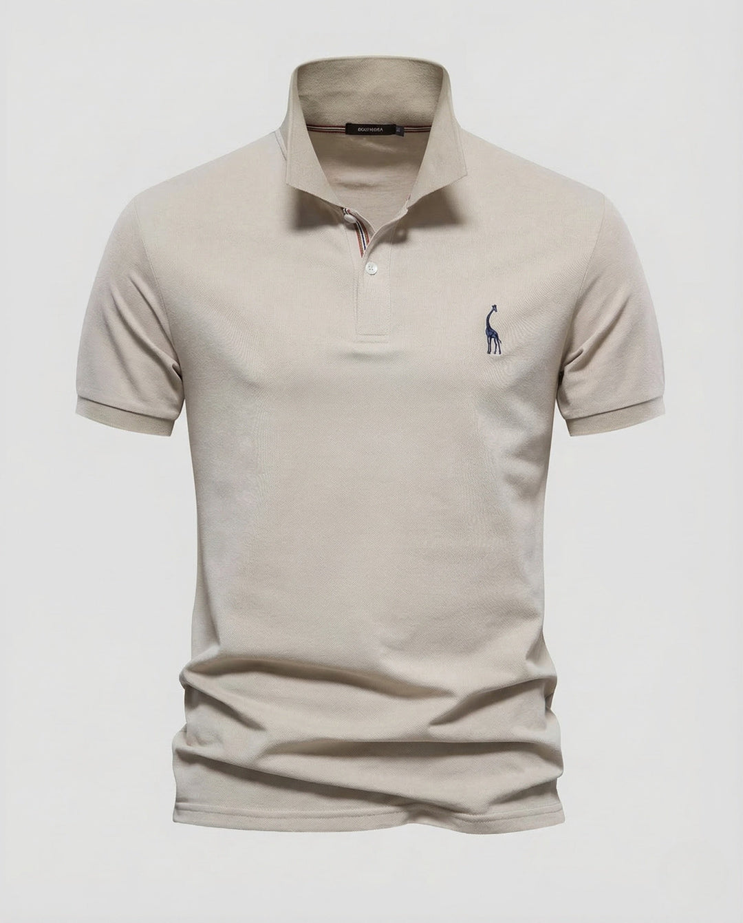 Soft cotton men's classic short sleeve polo shirt with an embroidered chest emblem. Comfortable casual wear.