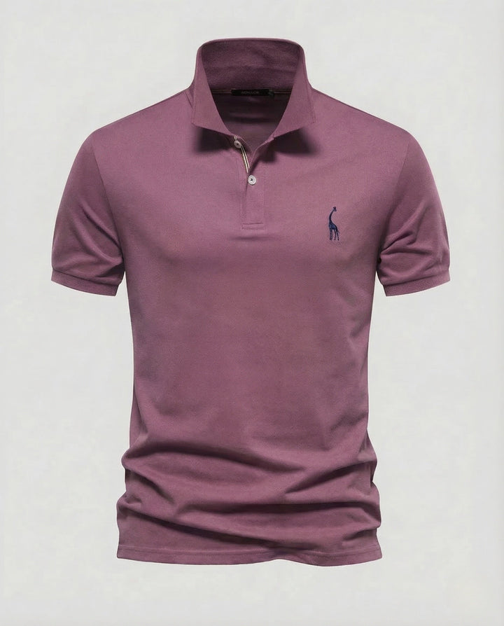 Versatile men's classic short sleeve polo shirt with chest emblem. Perfect for various smart casual occasions.