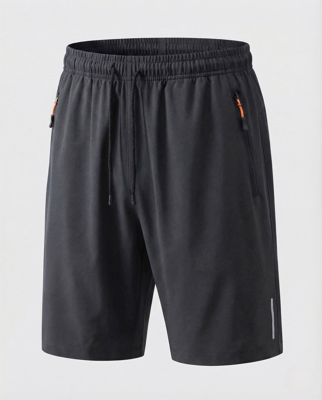 New men's fitness apparel: breathable training shorts with an essential zipper pocket for valuables.
