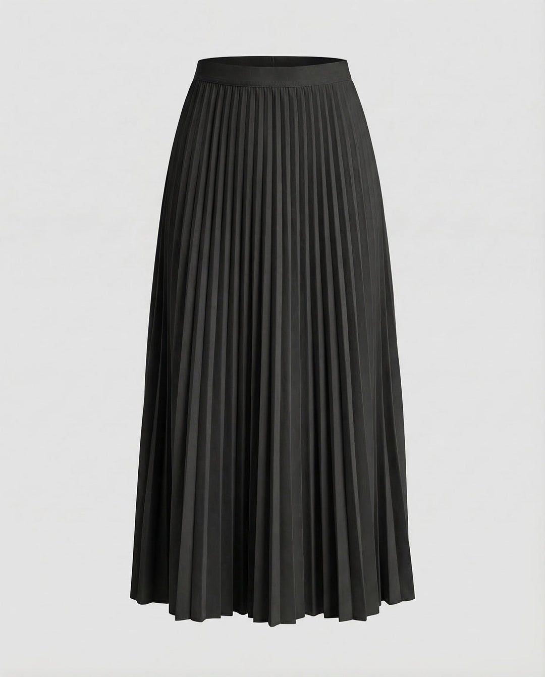 Modest women's pleated midi skirt, offering an elegant, comfortable fit for spring & summer.