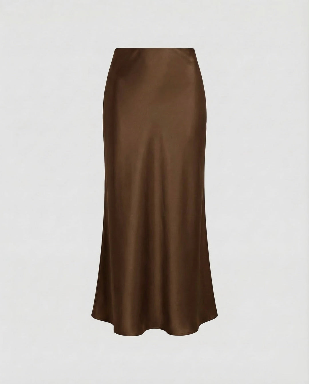 Versatile white high-waist midi skirt, a draped women's bottom for elegant summer casual chic.