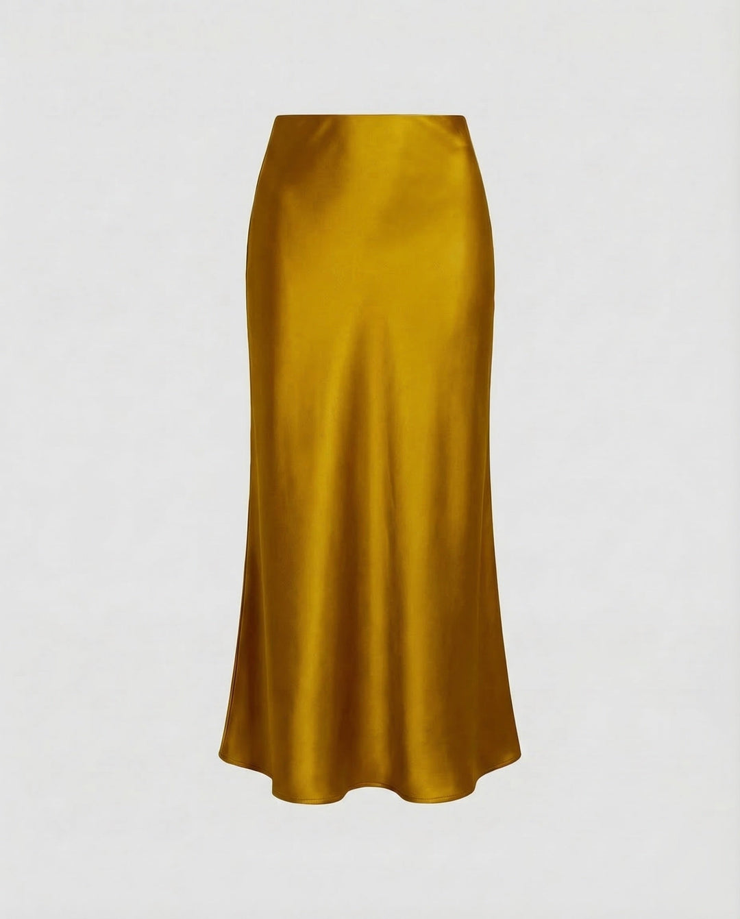 Pink flowy high-waist midi skirt for women, enhancing elegant spring and summer fashion.