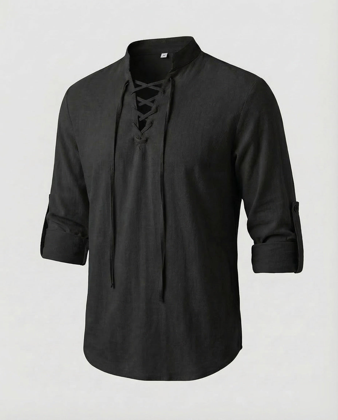 Men's vacation shirt: casual style, laced collar, and relaxed fit for warm weather days.