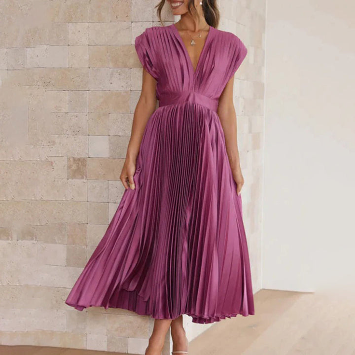 Women's party midi dress, a flattering flowy design for celebrations and elegant gatherings.