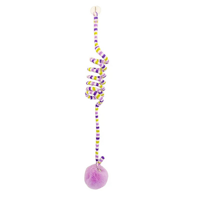 Stimulating interactive spiral cat toy for active play, boosting feline exercise & reflexes.