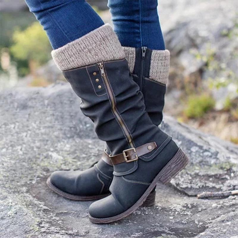 Durable women's orthopedic winter boots. Waterproof mid-calf design with arch support for cozy, comfortable wear.