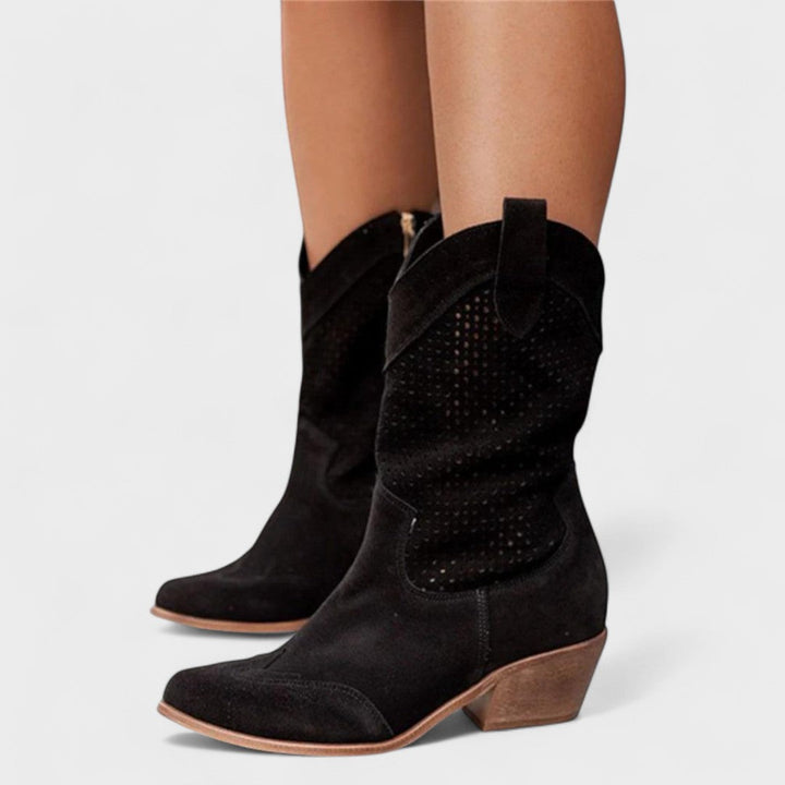 Premium women's western comfort boots, ideal as chic ankle boots. Stylish cowboy boots for fashion-forward women.
