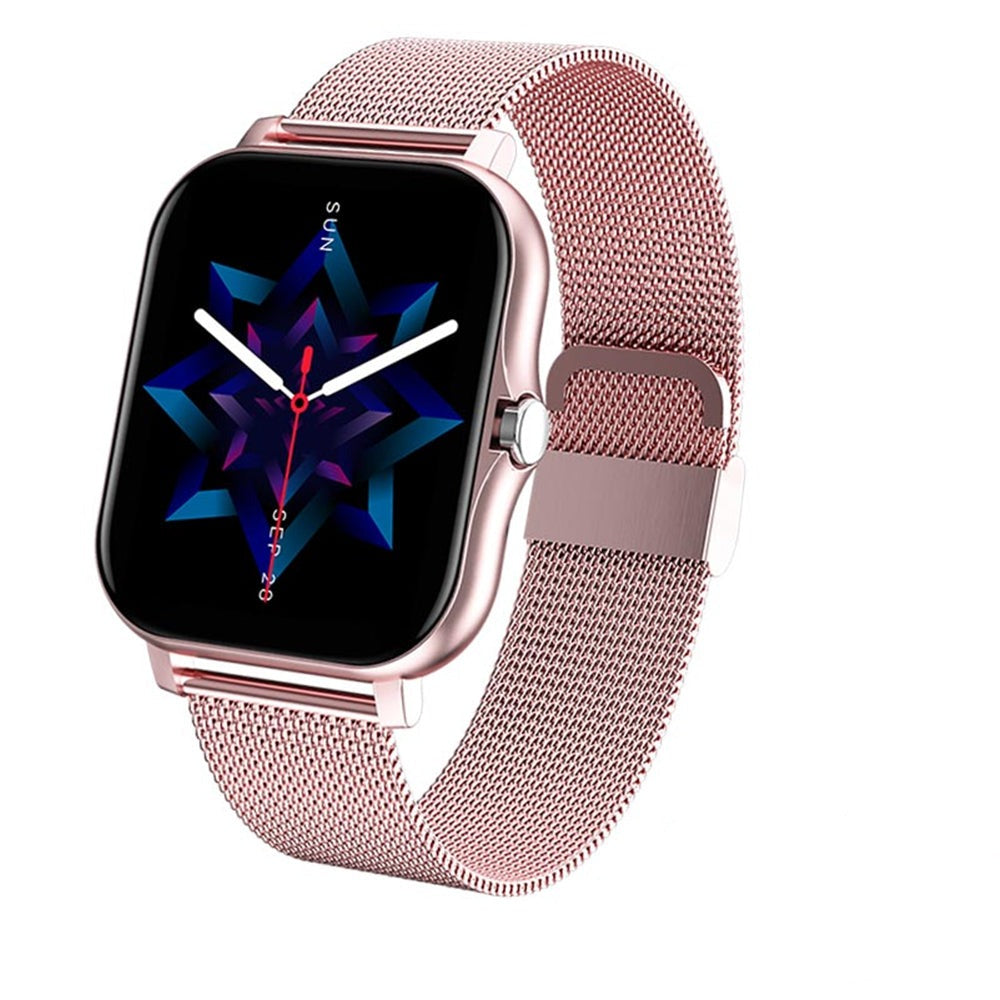 Sleek digital unisex smartwatch with Bluetooth for calls & notifications. Modern activity tracker gadget.