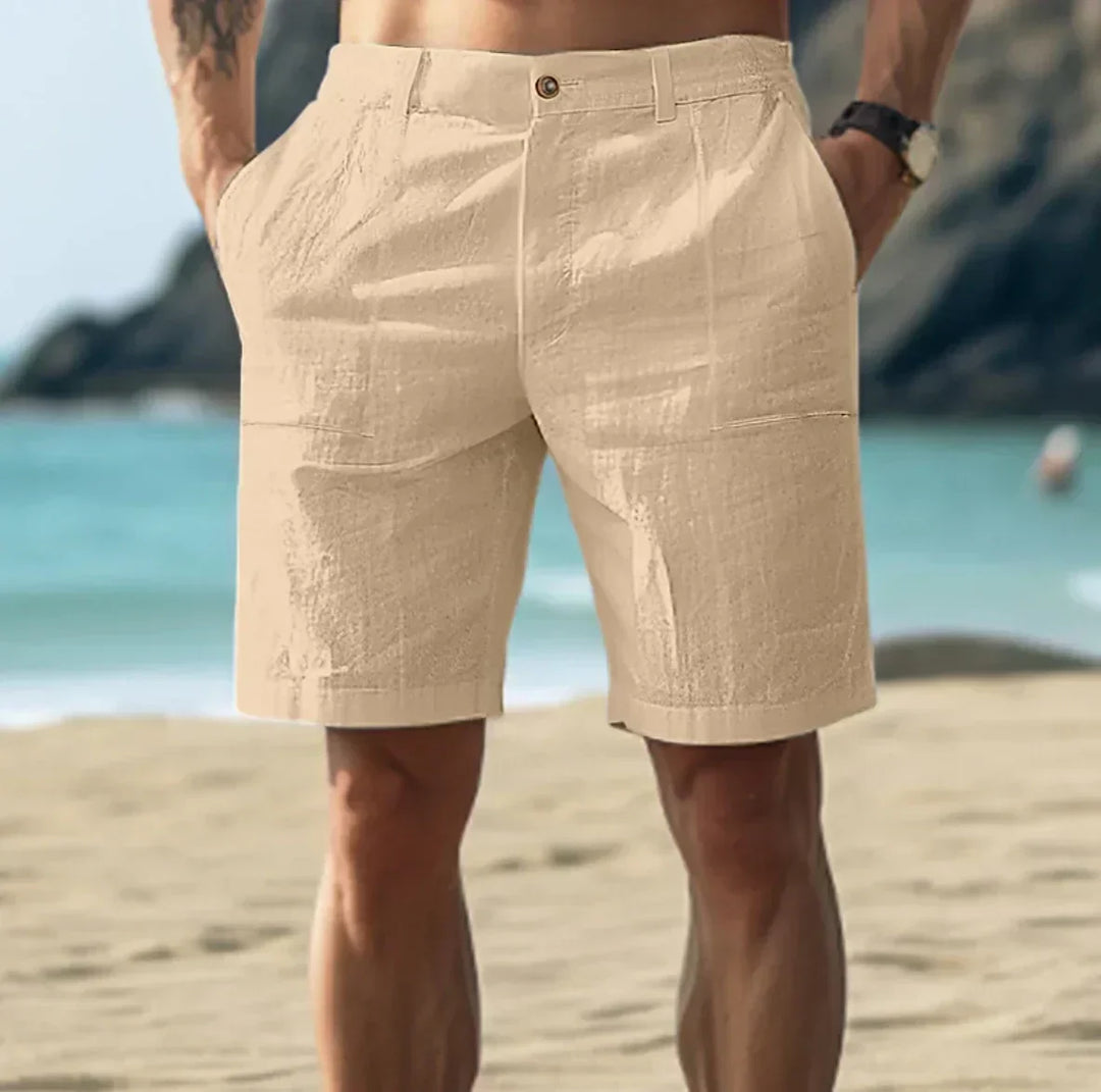 Stylish men's chino shorts, perfect for summer fashion & comfortable everyday wear. Lightweight casual shorts.