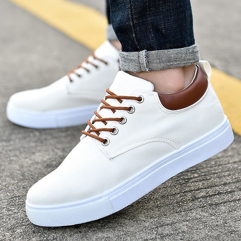 Everyday men's low-top casual shoes featuring a lace-up design and soft cushioned sole.