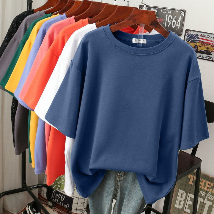 Short sleeve detail of a versatile plus-size women's casual tee, designed for everyday comfort and style.
