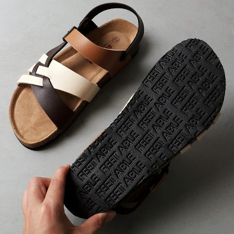 Comfortable men's walking sandals, lightweight & breathable, designed for cool summer walks, casual wear, and outdoor fun.