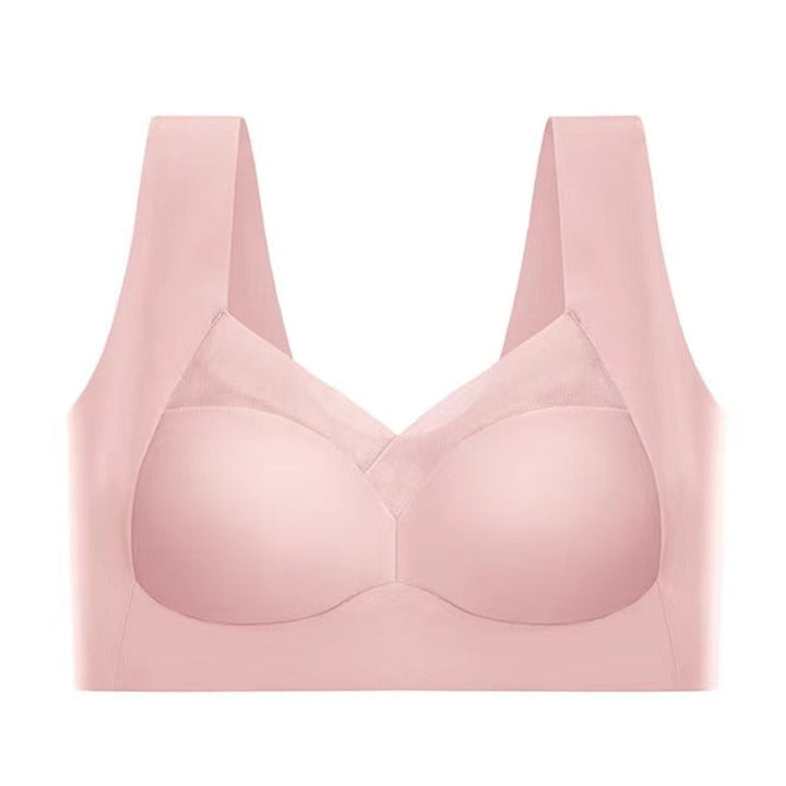 Invisible seamless women's bra, soft to touch, providing smooth, wire-free all-day comfort and support.