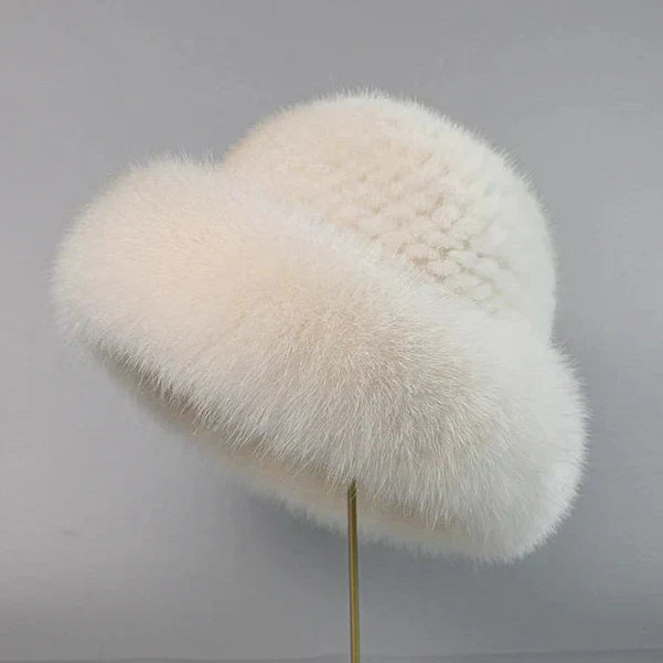 Premium real mink fur hat for women. A luxurious & warm fashion accessory for elegant winter style.
