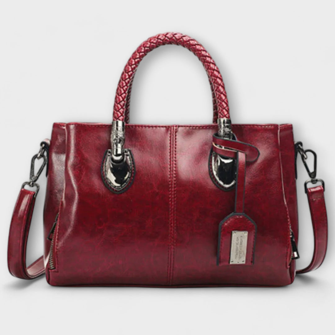 Durable genuine leather duffle bag. Elegant & practical for travel, work, and everyday use. Unisex style.