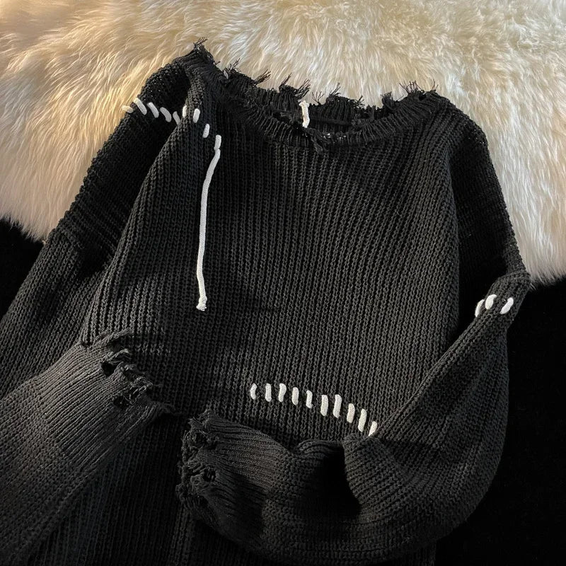 Fashionable men's knitted pullover, a cozy long-sleeve sweater for stylish men, ultimate comfort, and casual wear.
