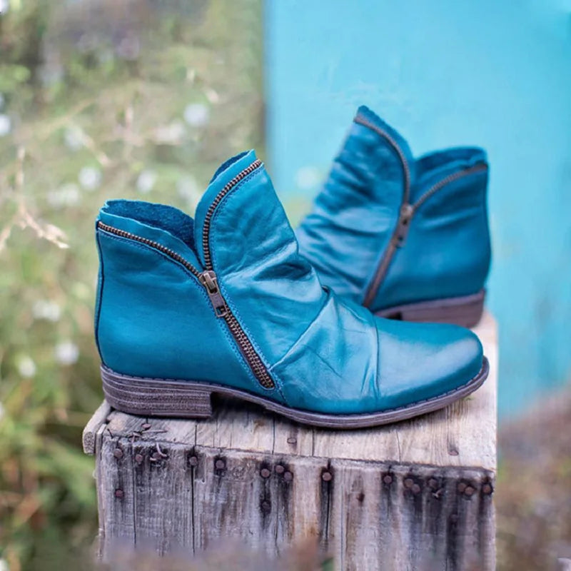 Orthopedic women's ankle boots with arch support for comfortable everyday wear.