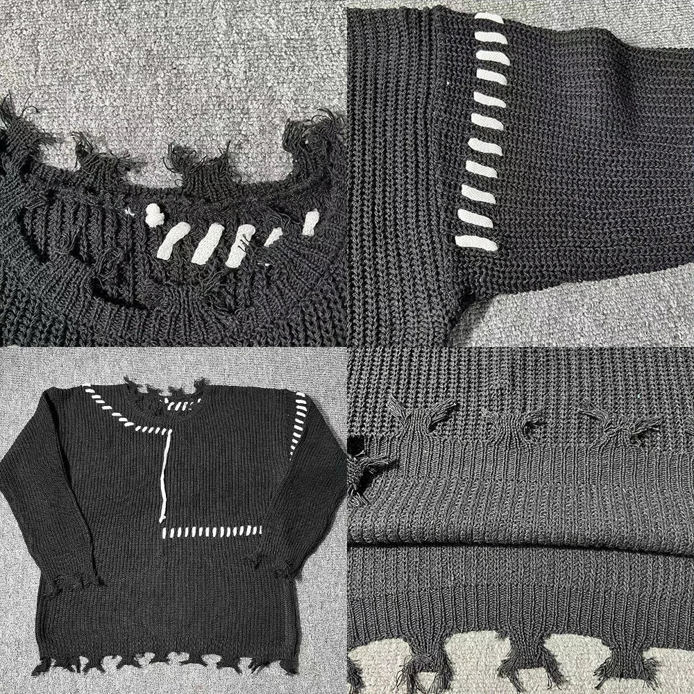Autumn essential men's knitted sweater, a stylish pullover for winter warmth, ultimate comfort & modern style.