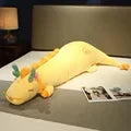 Long soft dragon cuddle pillow, perfect body pillow for sleep support, snuggles, and fantasy-themed room decor.