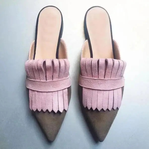 Women's luxurious open-back high heels with a sleek pointed toe, perfect for formal events.