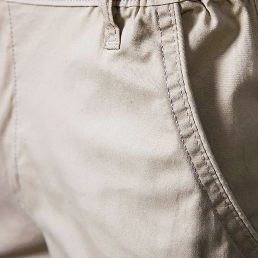 Men's tailored chino shorts, designed for smart casual summer wear. Versatile & comfortable.