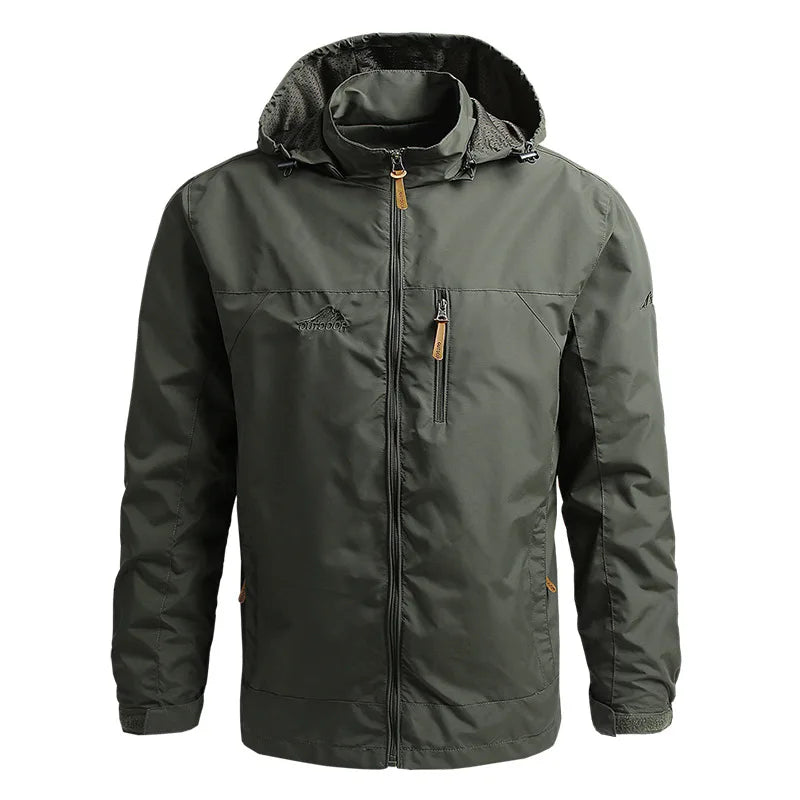 Stylish men's lightweight windbreaker jacket, ideal for spring, summer, and autumn outdoor activities.