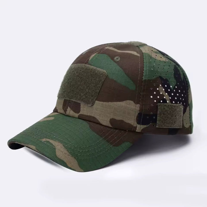 Men's rugged camouflage cap. Versatile hat for outdoor adventures & casual everyday wear.