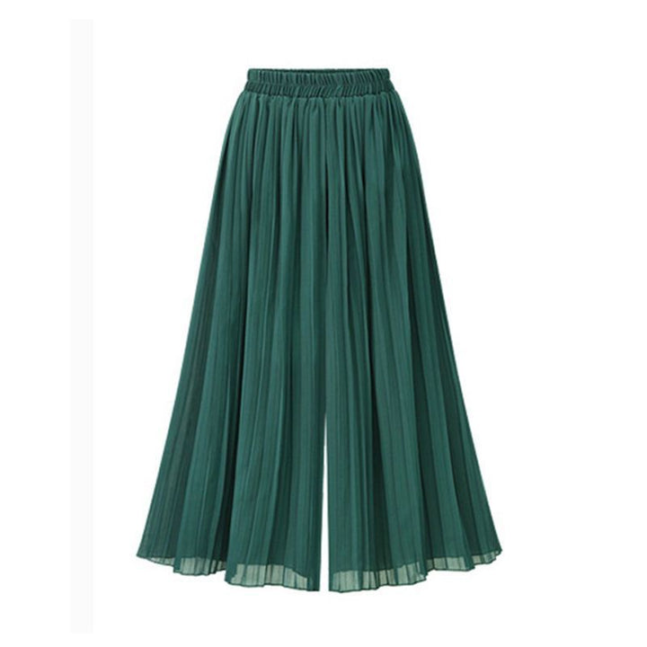 Women's comfortable wide leg trousers with stylish mesh accents, perfect for elegant and casual fashion.