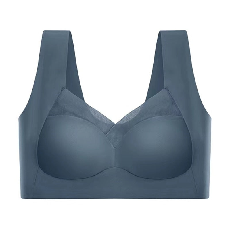 Soft, invisible women's seamless bra with gentle push-up effect and wireless support. Perfect for daily comfort.