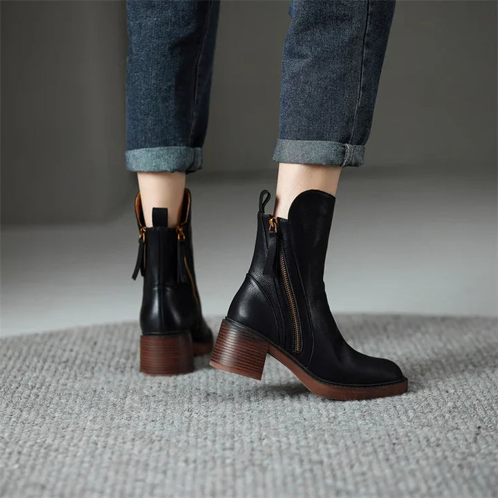 Versatile women's elegant ankle boots for fall & winter, providing all-day comfort. Stylish slip-on footwear.