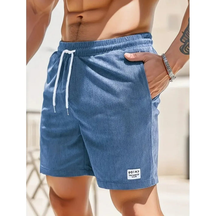 Men's casual drawstring summer shorts in a relaxed fit, perfect for warm weather comfort and style.