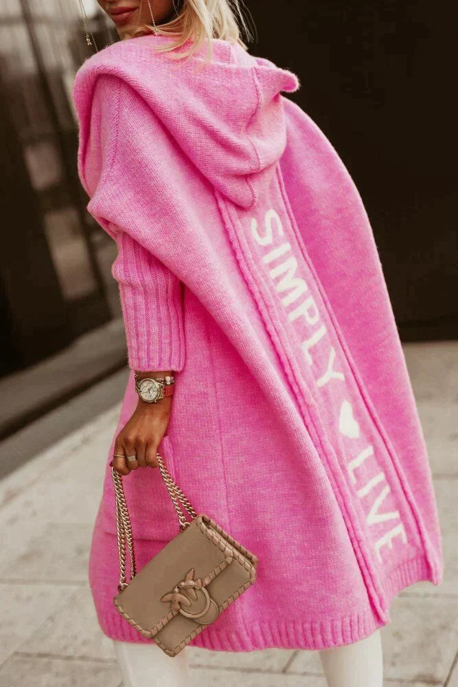 Women's comfortable long cardigan, relaxed fit. Perfect casual layering piece for everyday style.